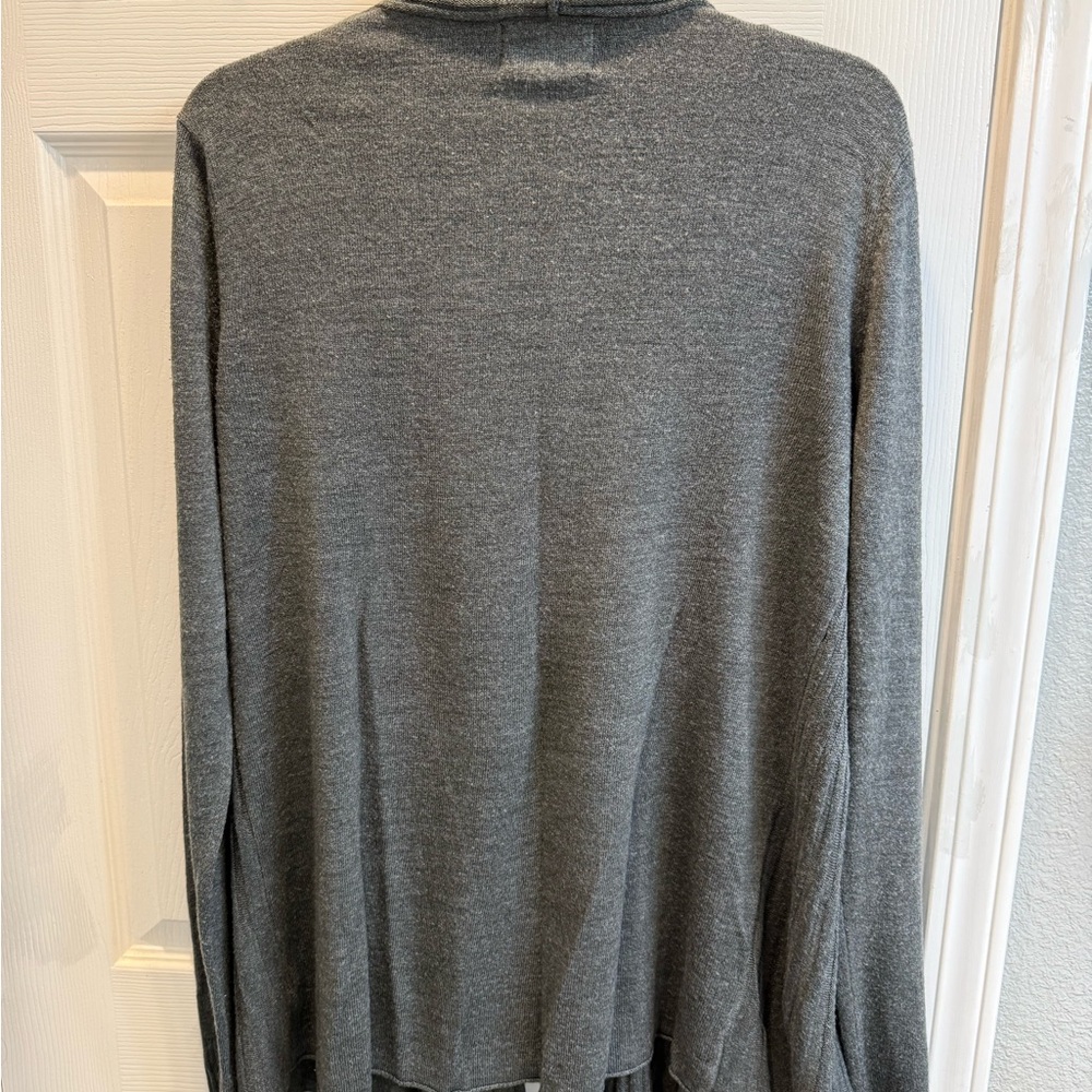 Debbie Morgan Charcoal Open Front Cardigan - Picture 10 of 10